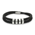 Always Believe In Yourself - Leather Bracelet with Beads (Engraving)