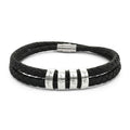 Always Got Your Back - Leather Bracelet with Beads (Engraving)