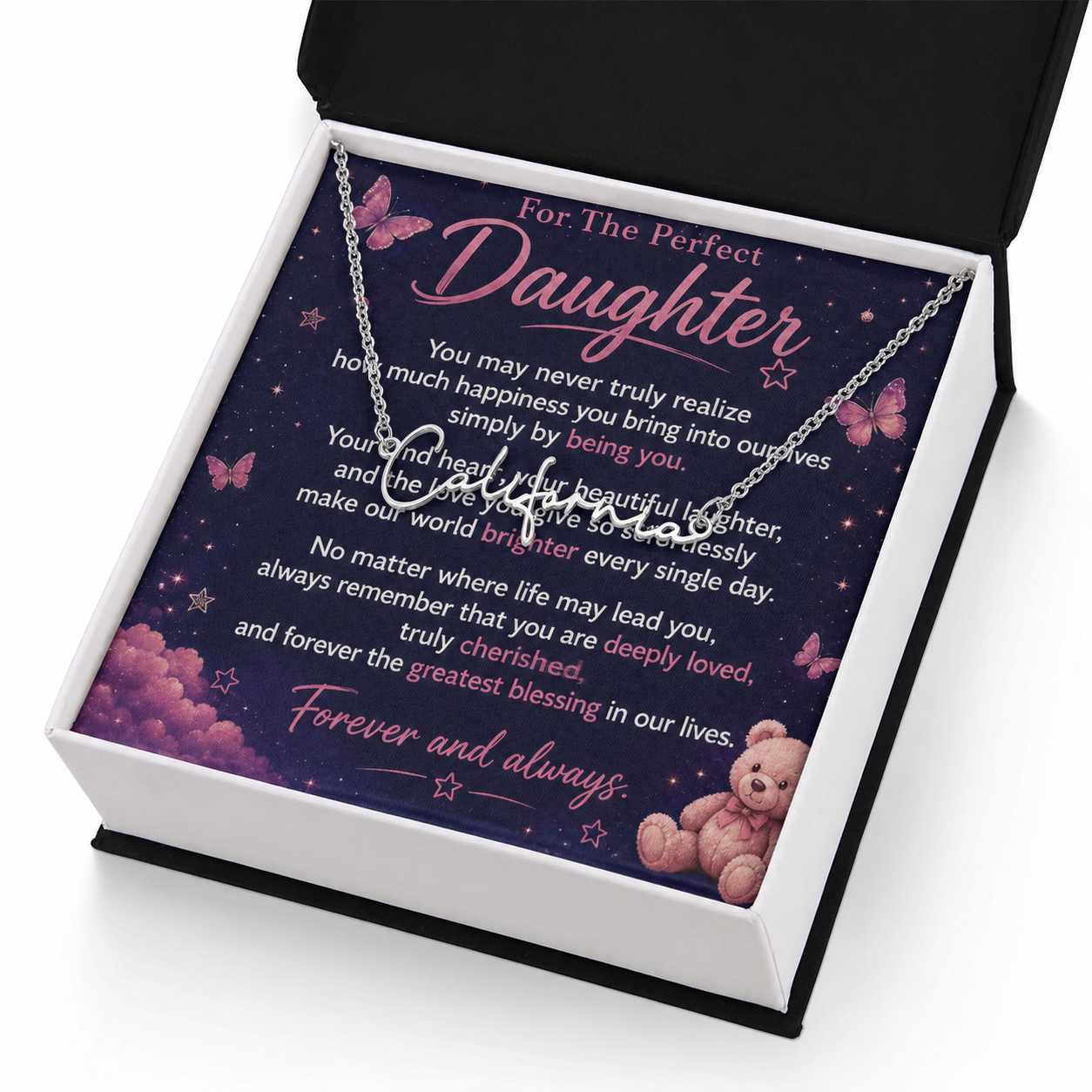 For The Perfect Daughter — Name Necklace