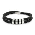 You Are My Hero - Leather Bracelet with Beads (Engraving)