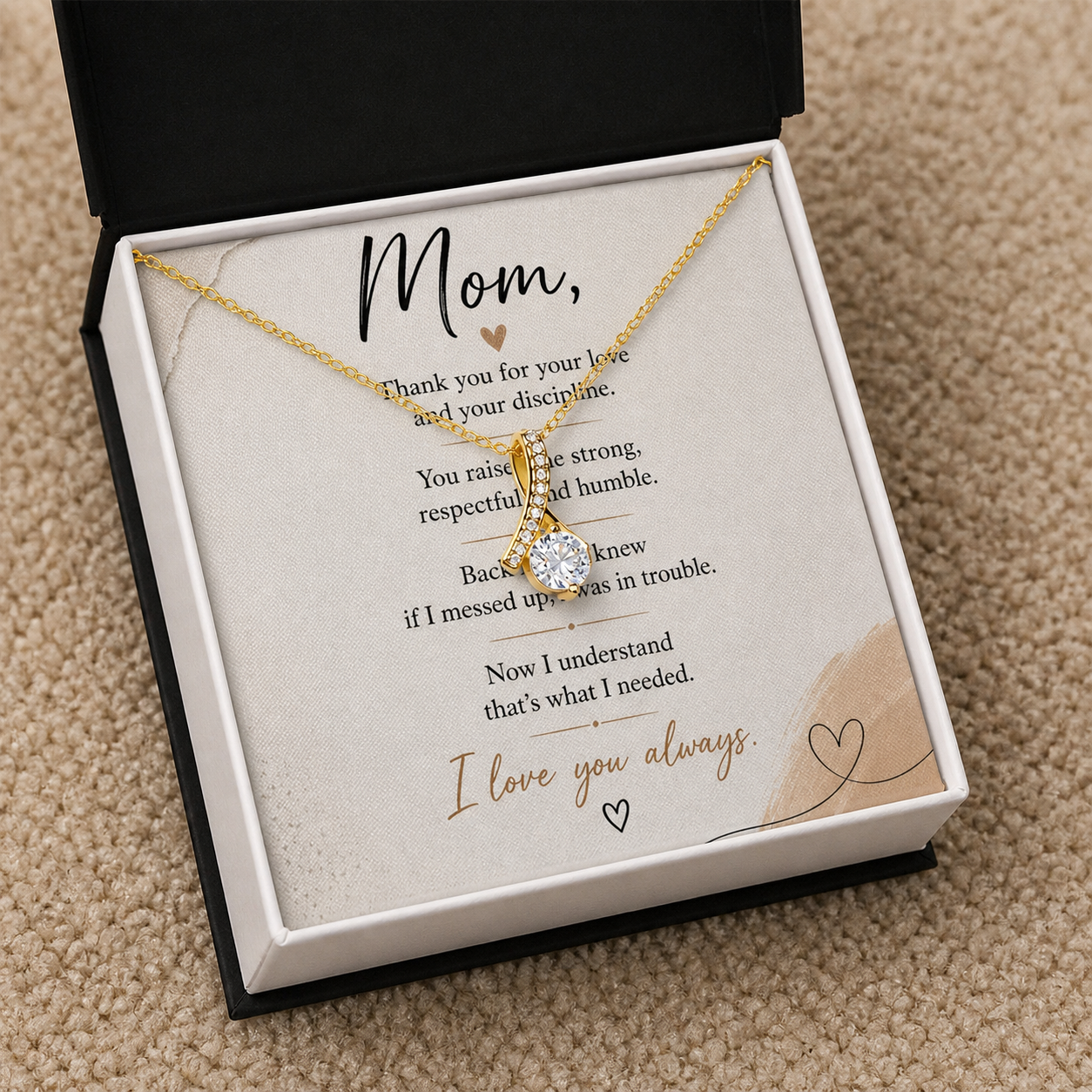 You Raised Me Strong — Mom Necklace