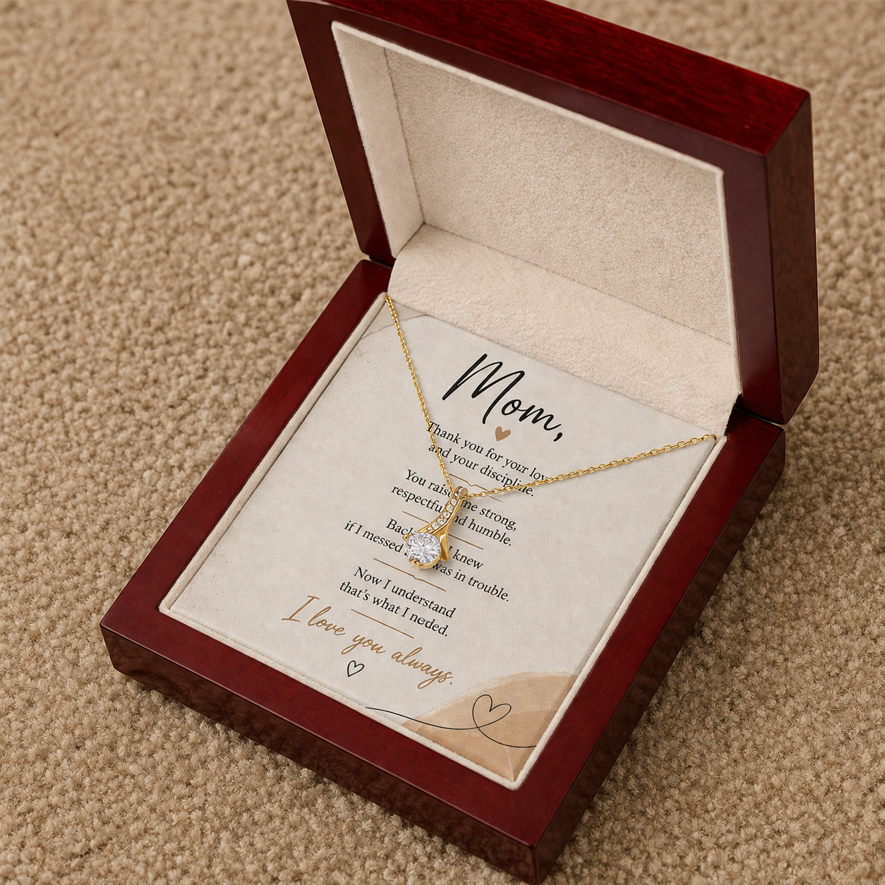 You Raised Me Strong — Mom Necklace