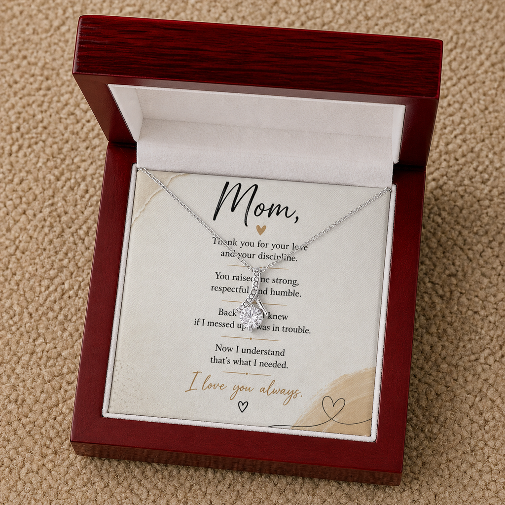 You Raised Me Strong — Mom Necklace