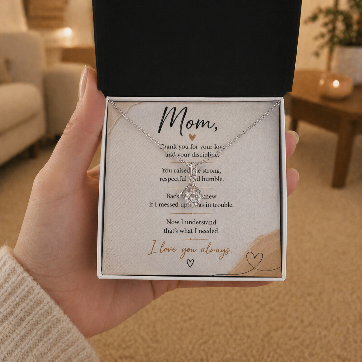 You Raised Me Strong — Mom Necklace