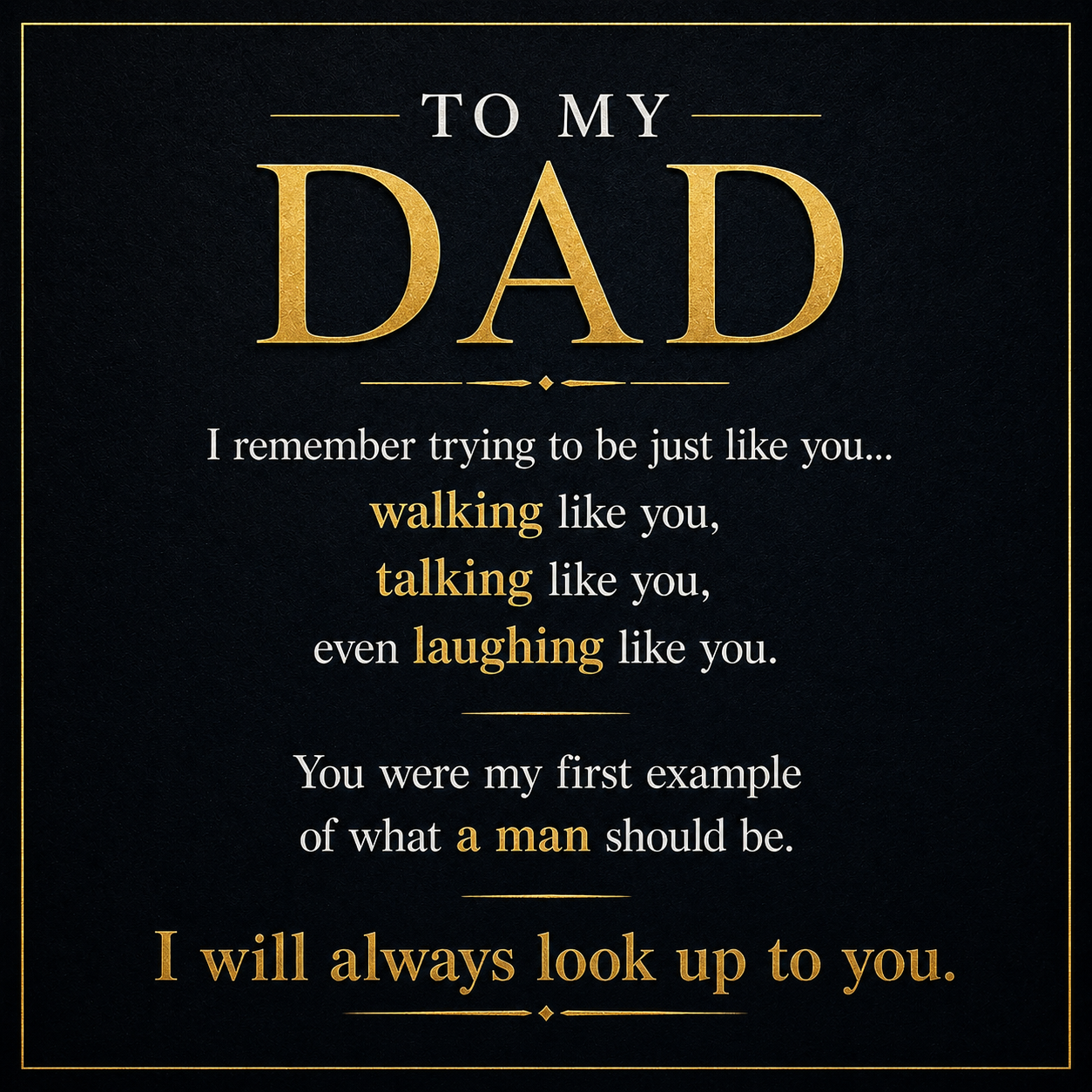 To My Hero — Dad Necklace