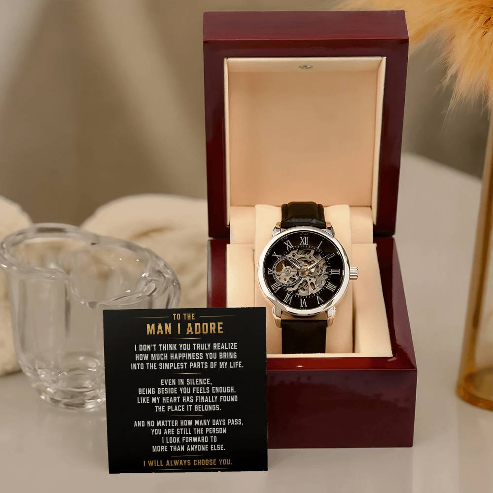 To The Man I Adore - Openwork Watch