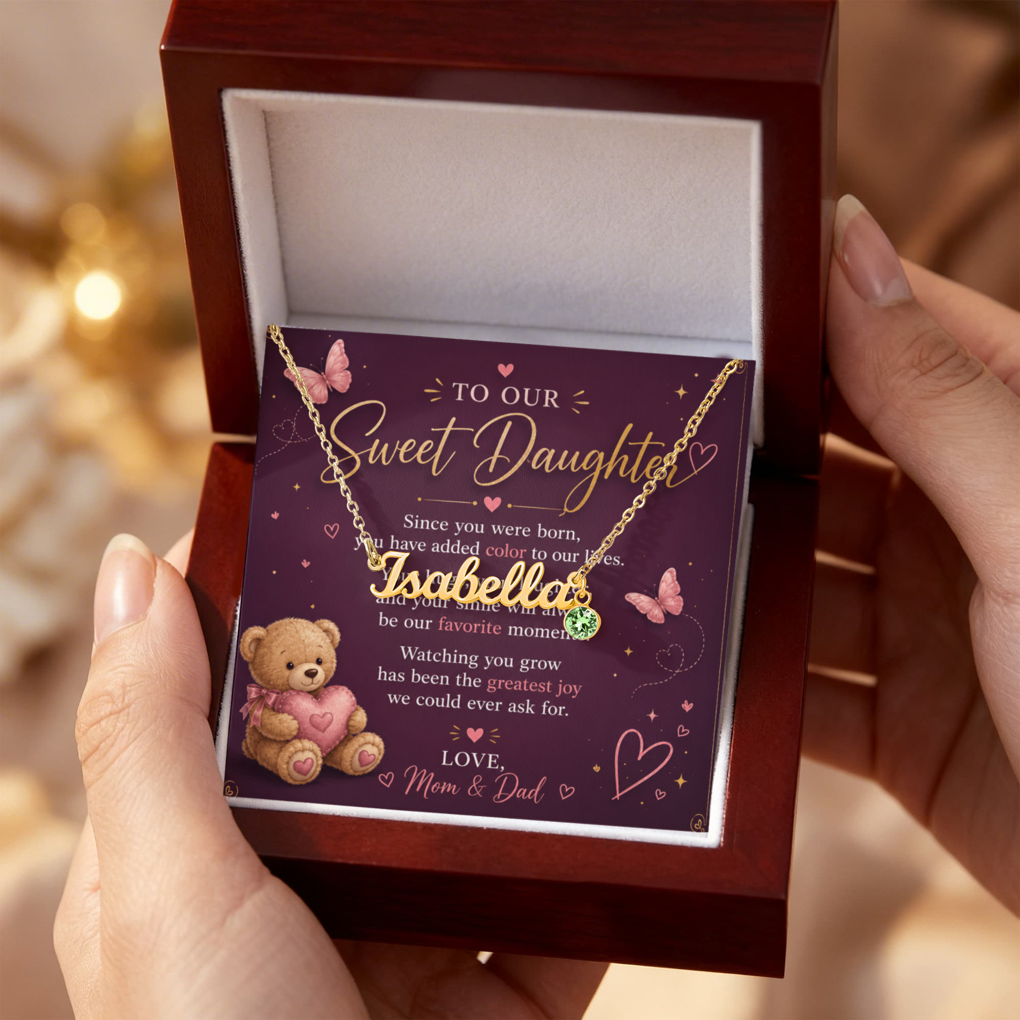 To Our Sweet Daughter — Personalized Necklace