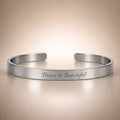 Brave & Beautiful - Engraved Cuff Bracelet