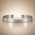 Keep Shining - Engraved Name Cuff Bracelet