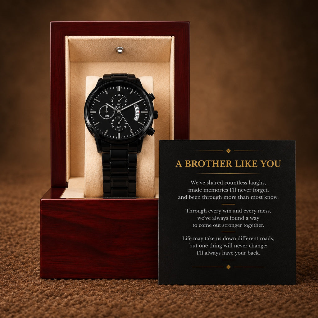 A Brother Like You - Black Chronograph Watch