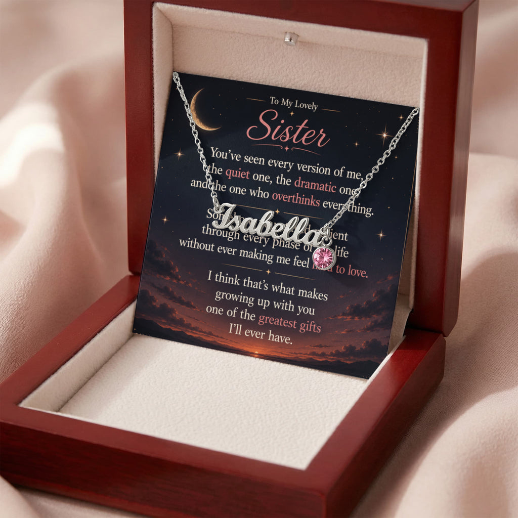 To My Lovely Sister - Personalized Necklace