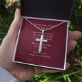 You Won't Face It Alone - Personalized Ball Chain Cross Necklace