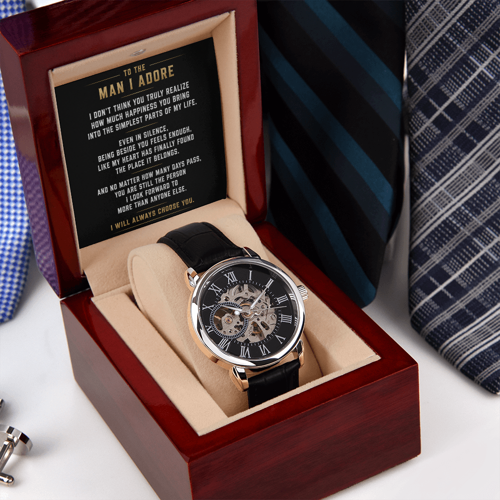 To The Man I Adore - Openwork Watch