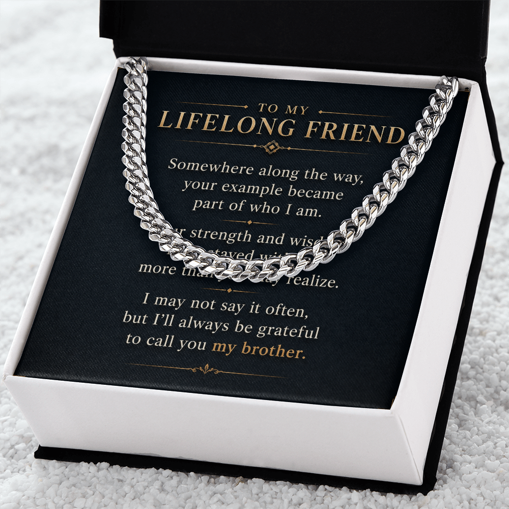 To My Lifelong Friend - Cuban Link Chain Necklace