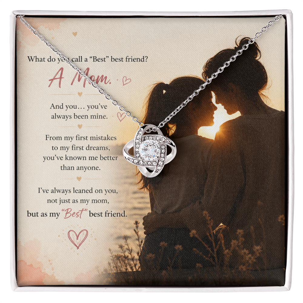 "Best" Best Friend — Mom Love Knot Necklace