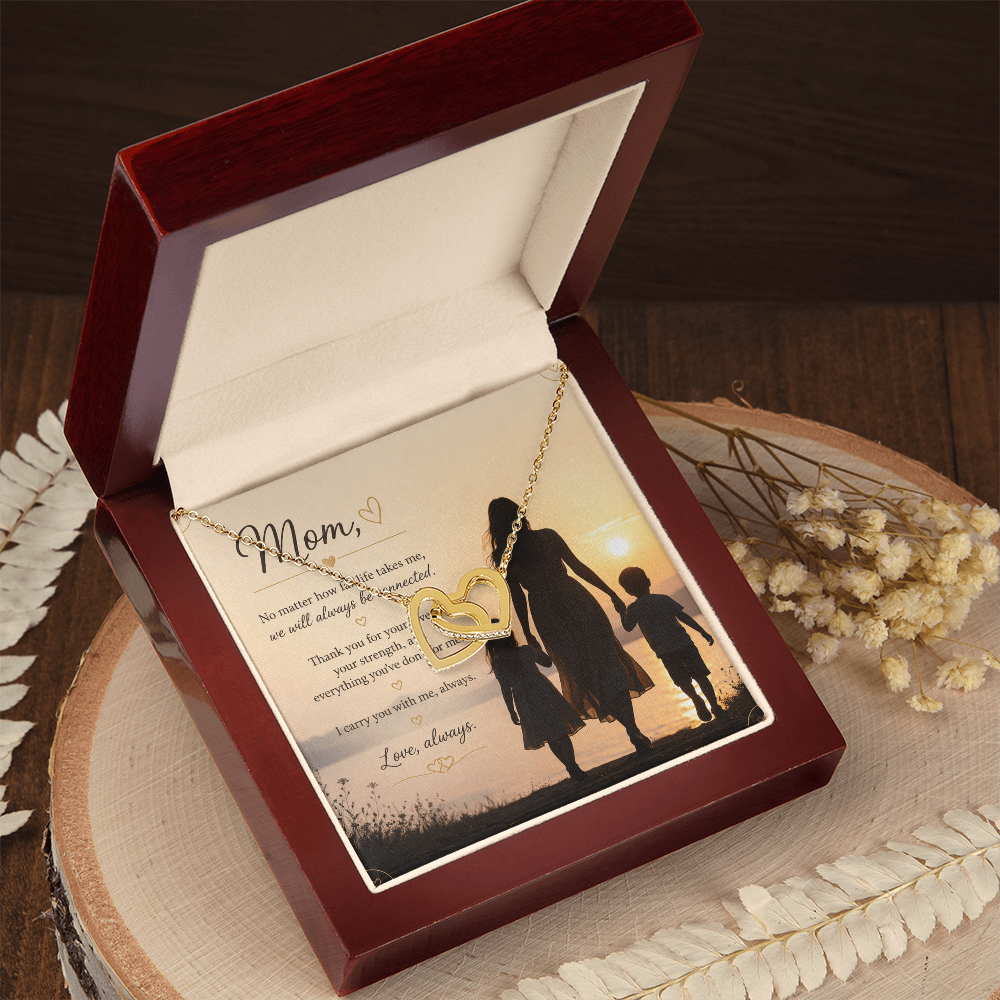 Interlocking Hearts — Mom Necklace