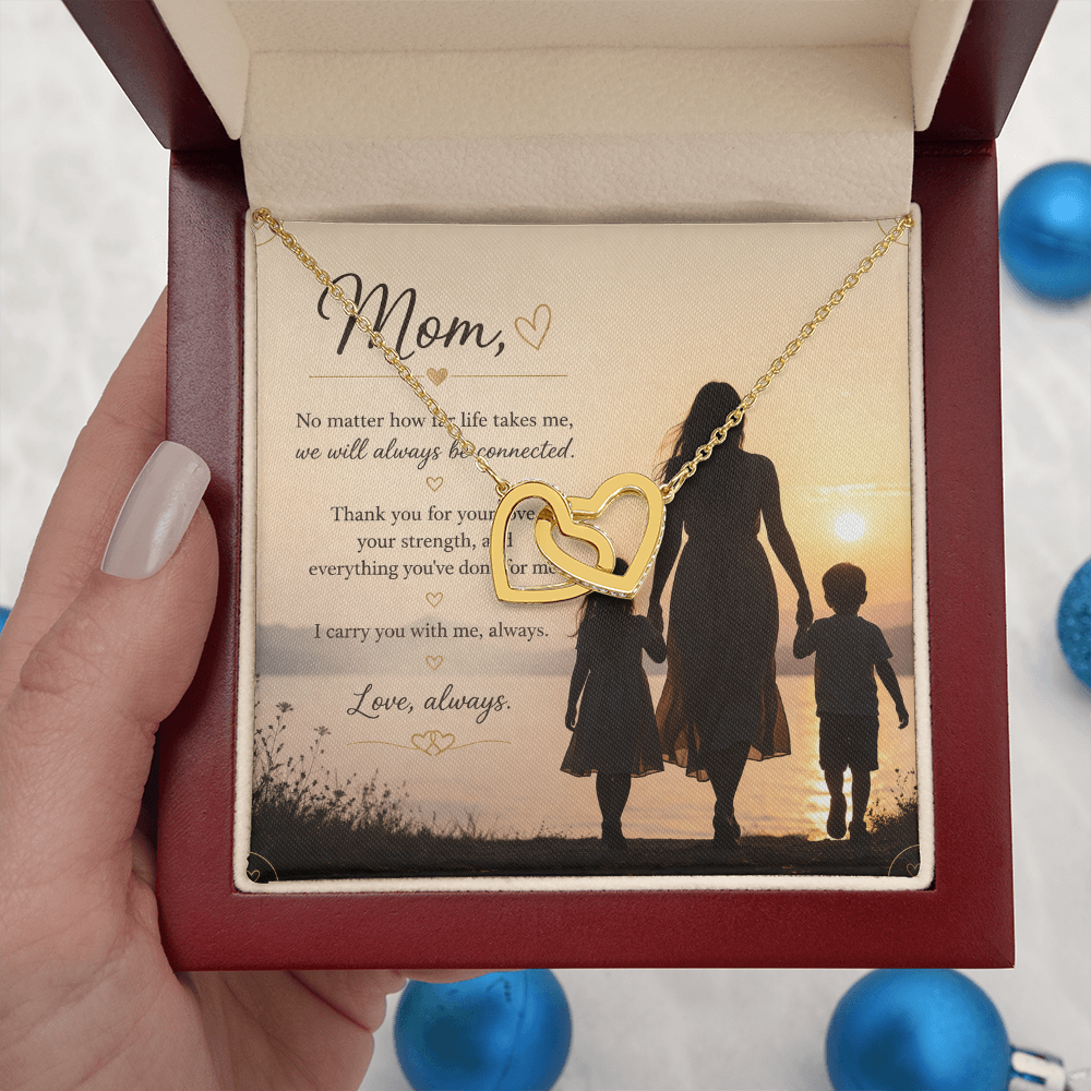 Interlocking Hearts — Mom Necklace