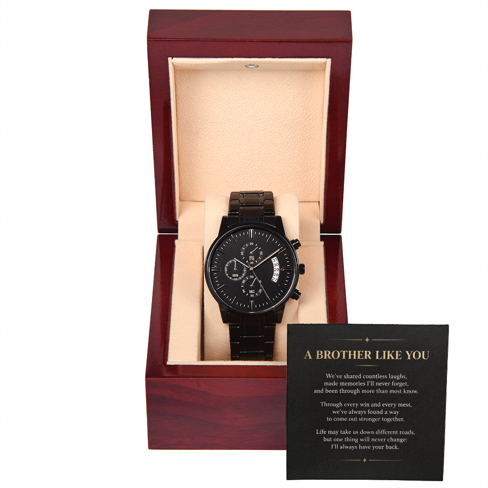 A Brother Like You - Black Chronograph Watch