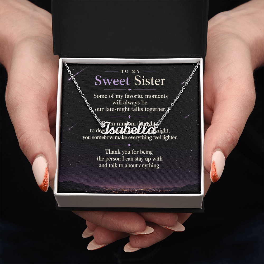 To My Sweet Sister - Custom Name Necklace