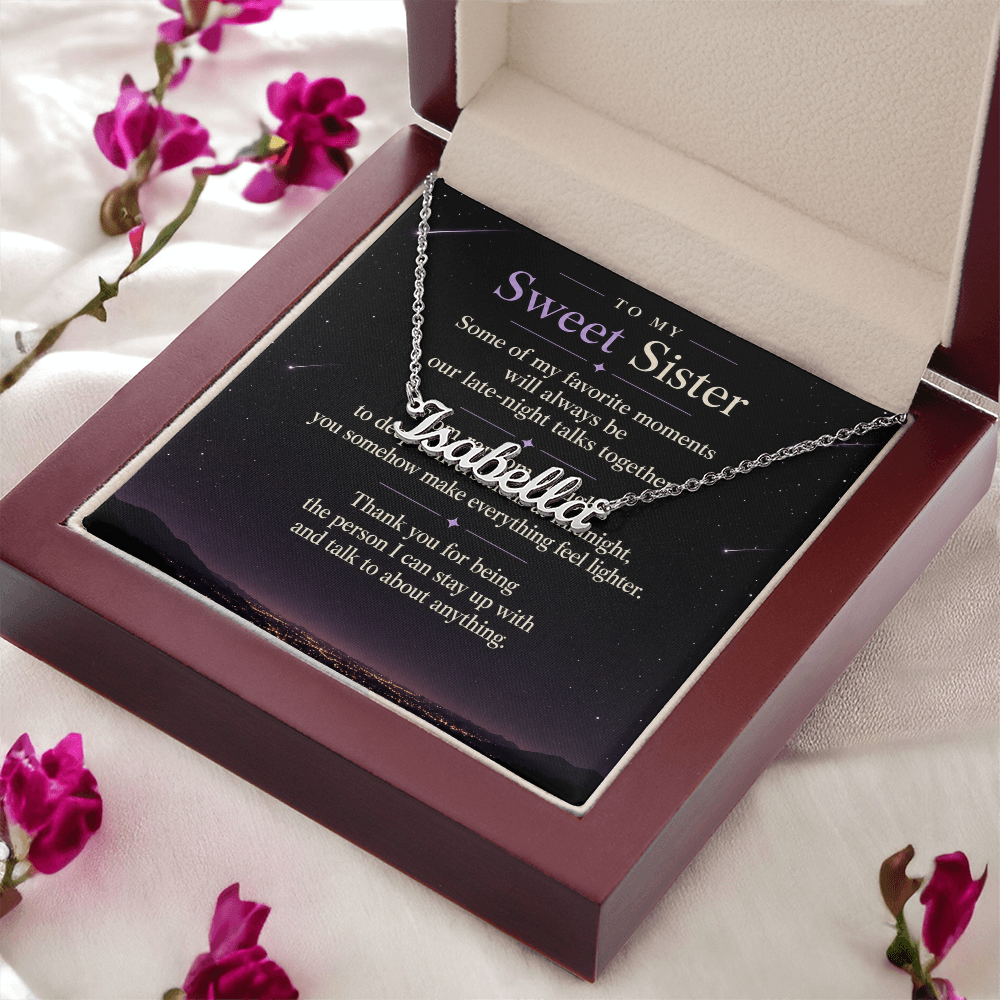 To My Sweet Sister - Custom Name Necklace