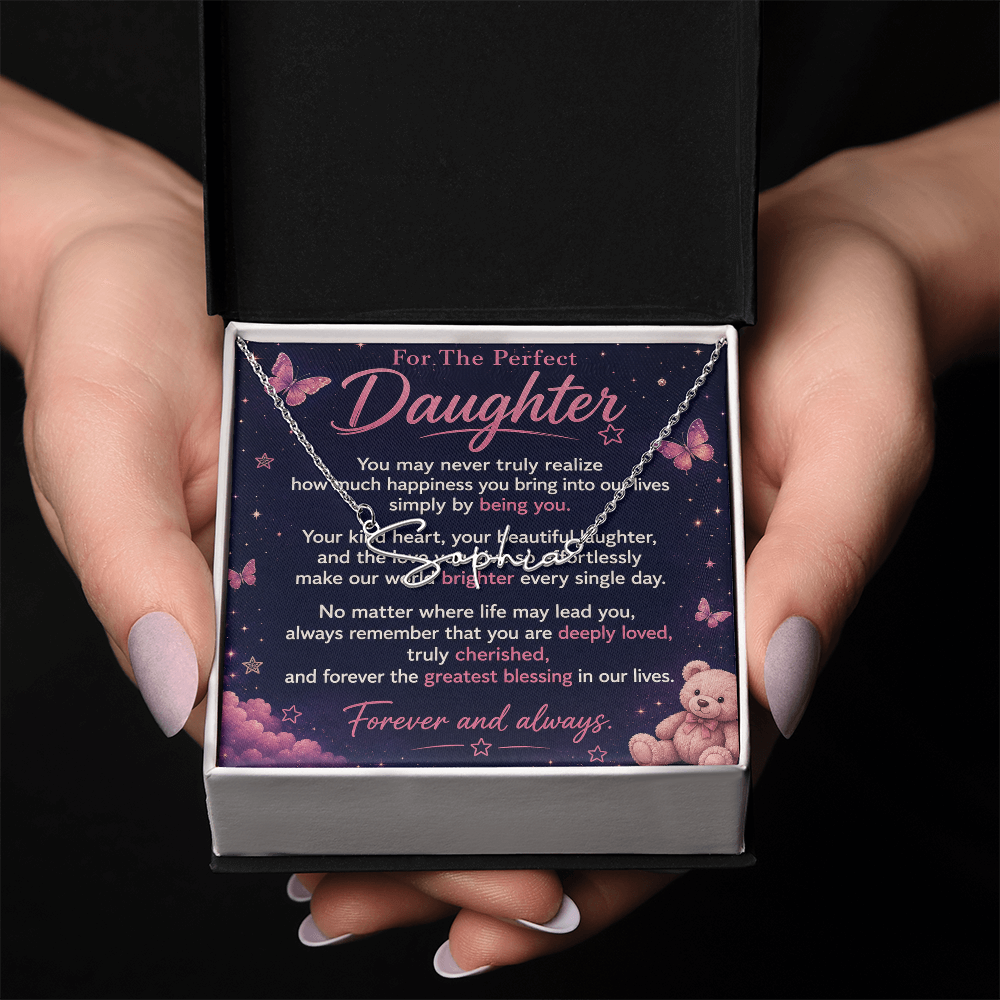 For The Perfect Daughter — Name Necklace