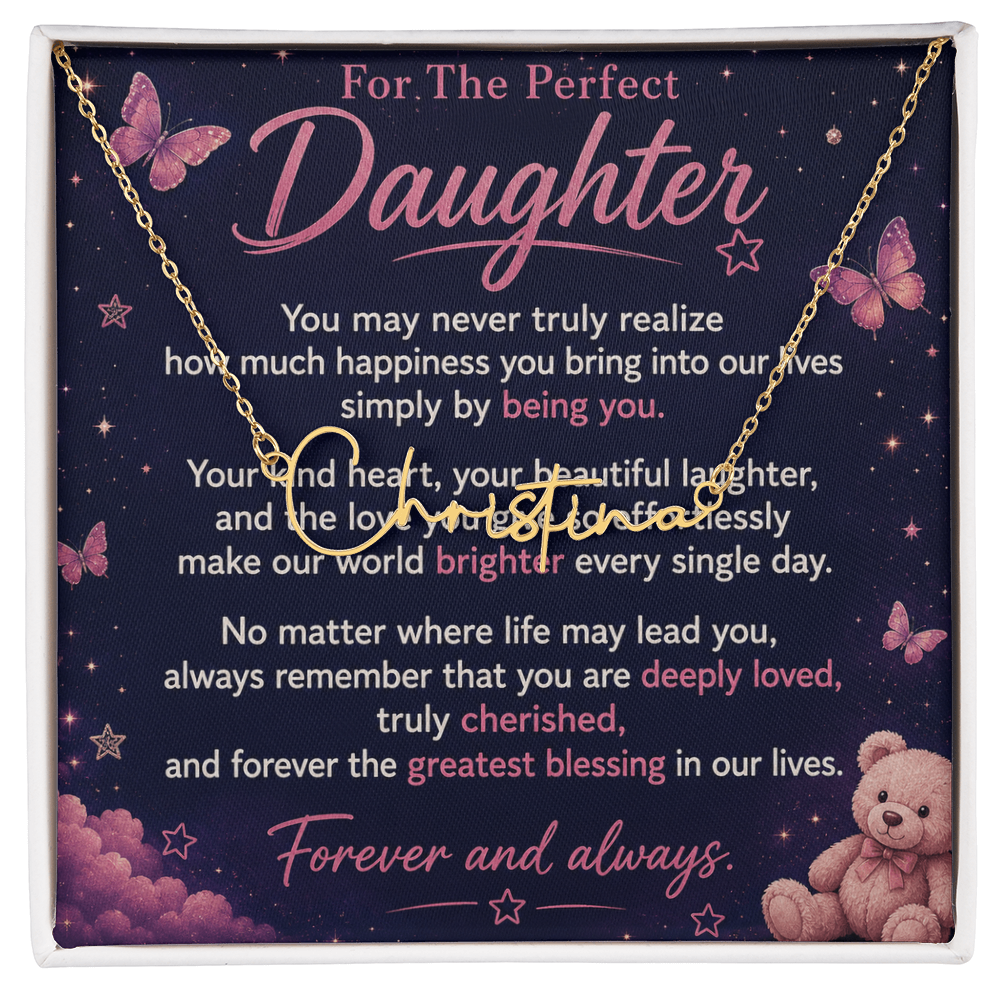 For The Perfect Daughter — Name Necklace