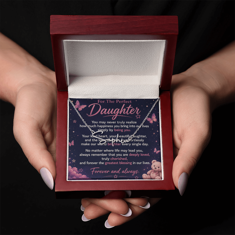 For The Perfect Daughter — Name Necklace