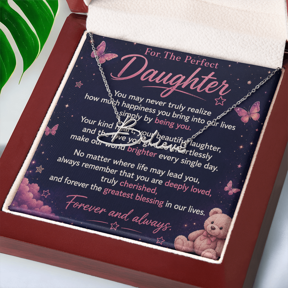 For The Perfect Daughter — Name Necklace
