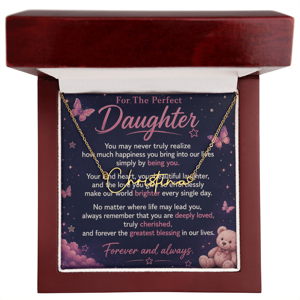 For The Perfect Daughter — Name Necklace