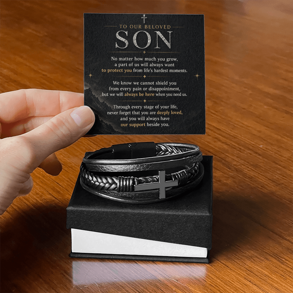 To Our Beloved Son - Cross Bracelet