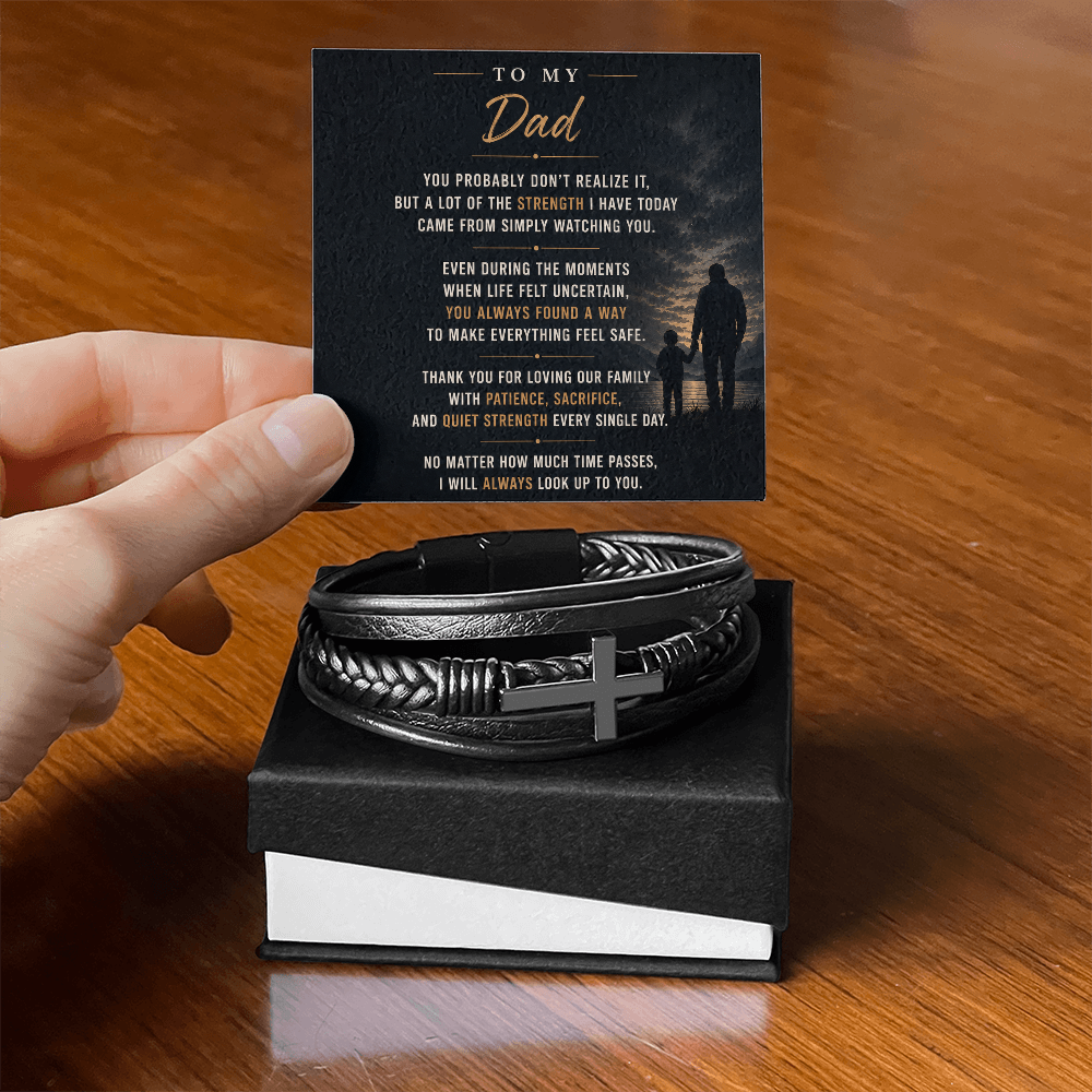 To My Dad - Cross Bracelet