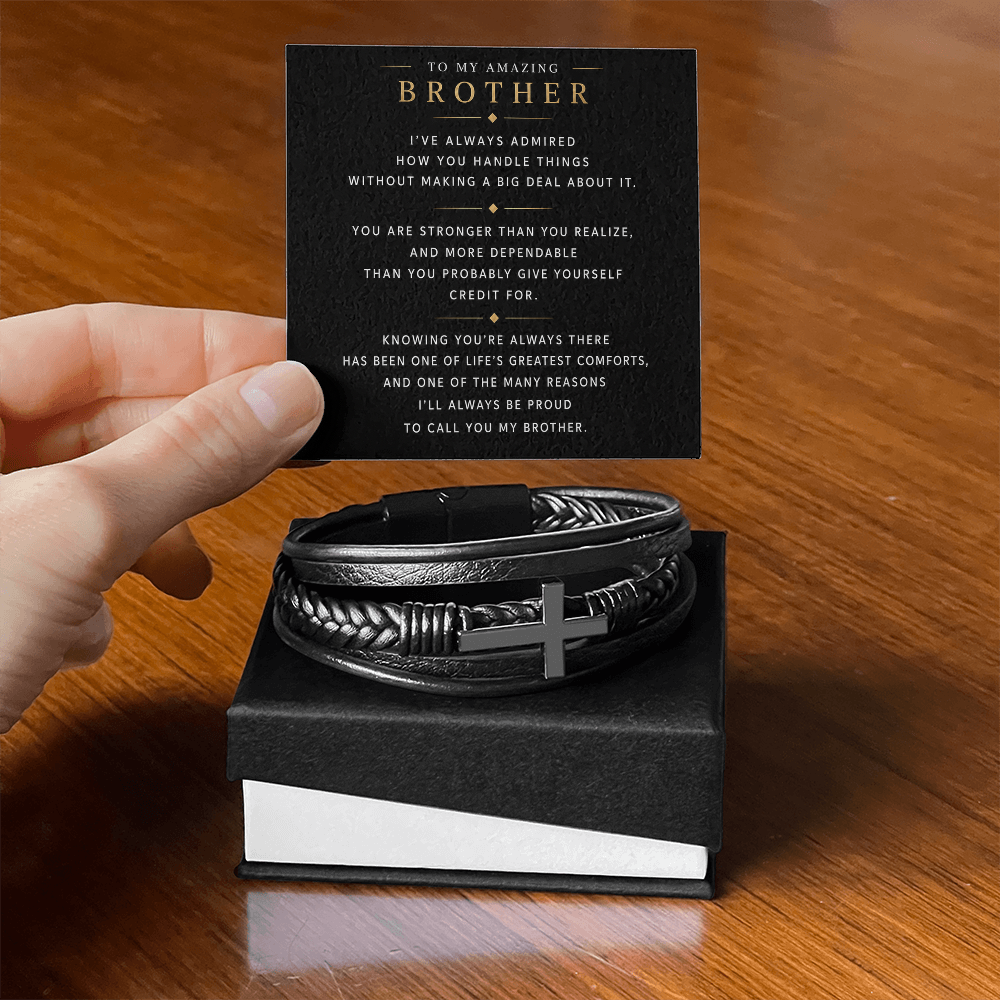To My Amazing Brother - Cross Bracelet