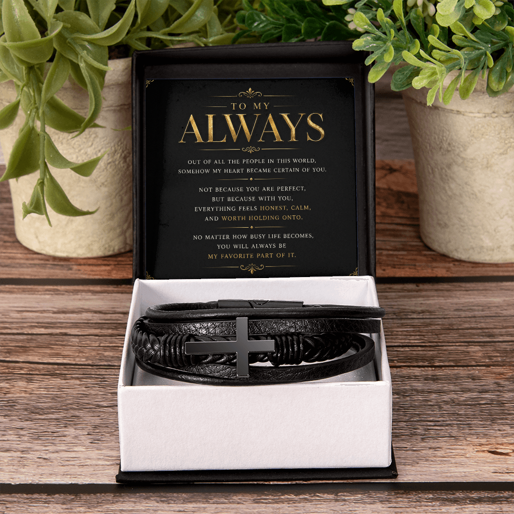 To My Always – Men's Cross Bracelet