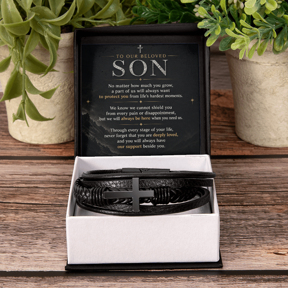 To Our Beloved Son - Cross Bracelet