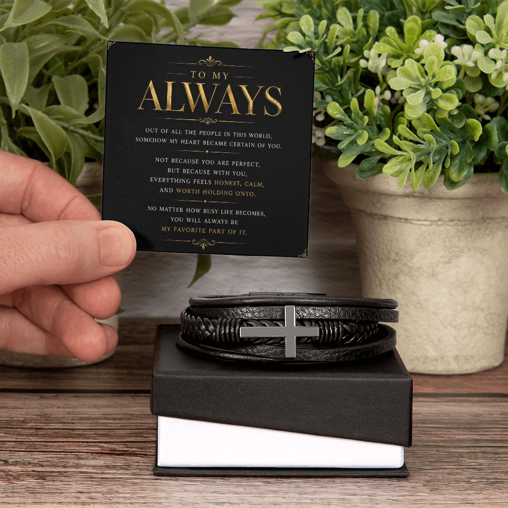 To My Always – Men's Cross Bracelet