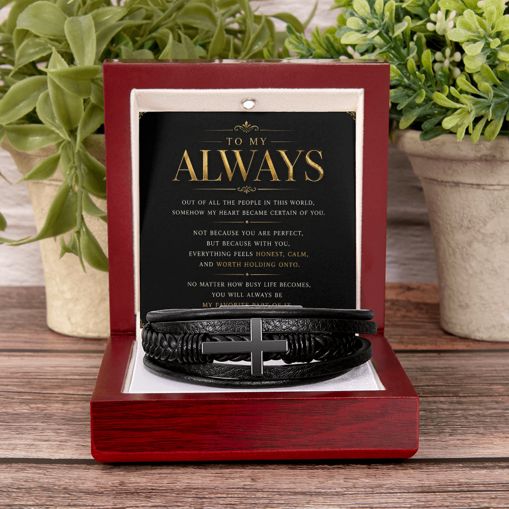 To My Always – Men's Cross Bracelet