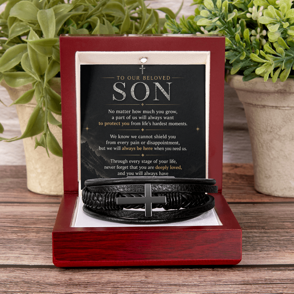 To Our Beloved Son - Cross Bracelet