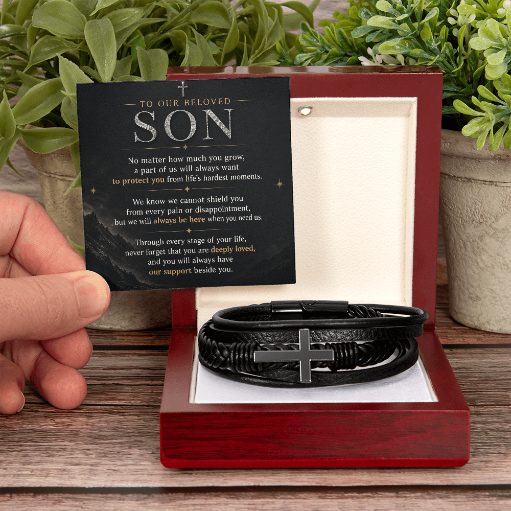 To Our Beloved Son - Cross Bracelet