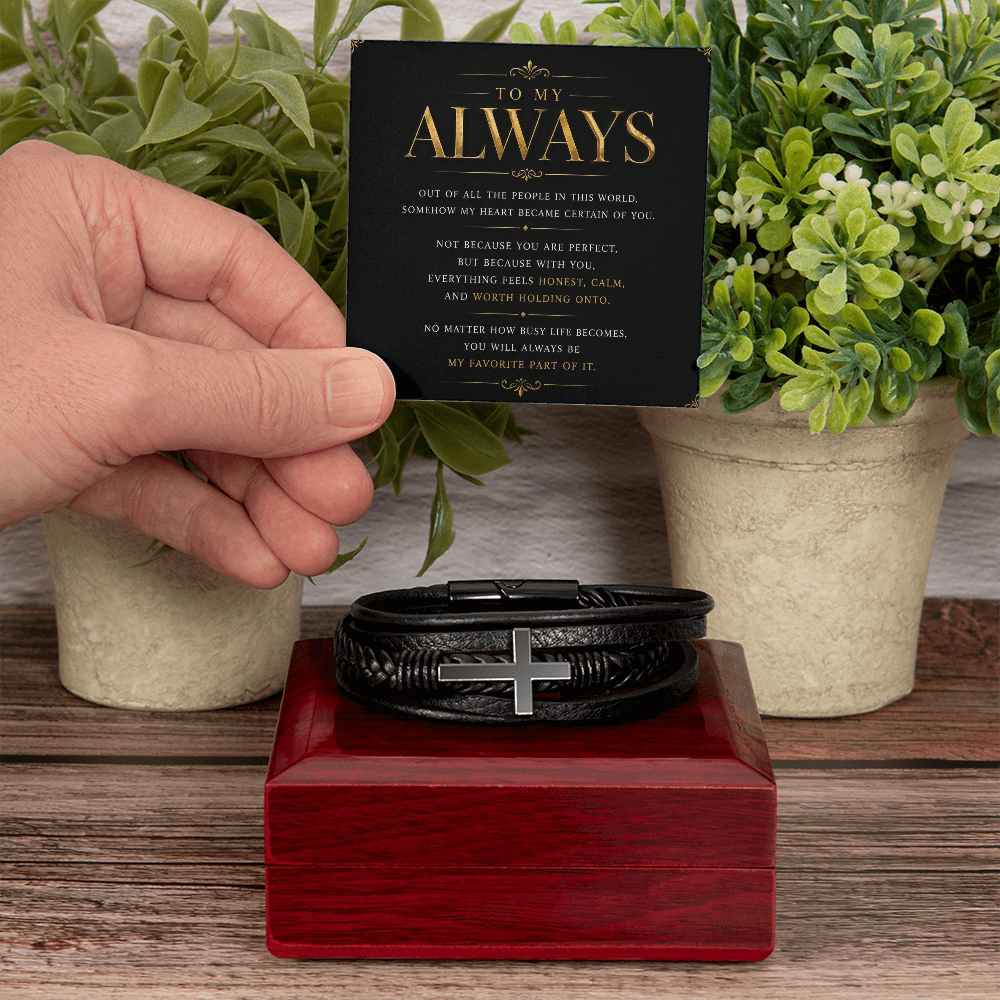 To My Always – Men's Cross Bracelet