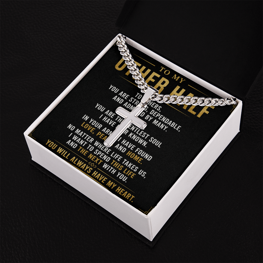 To My Other Half — Cross Necklace
