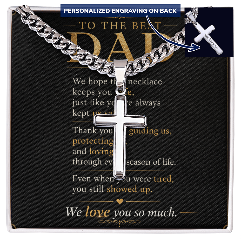 Please Protect Dad — Cross Necklace