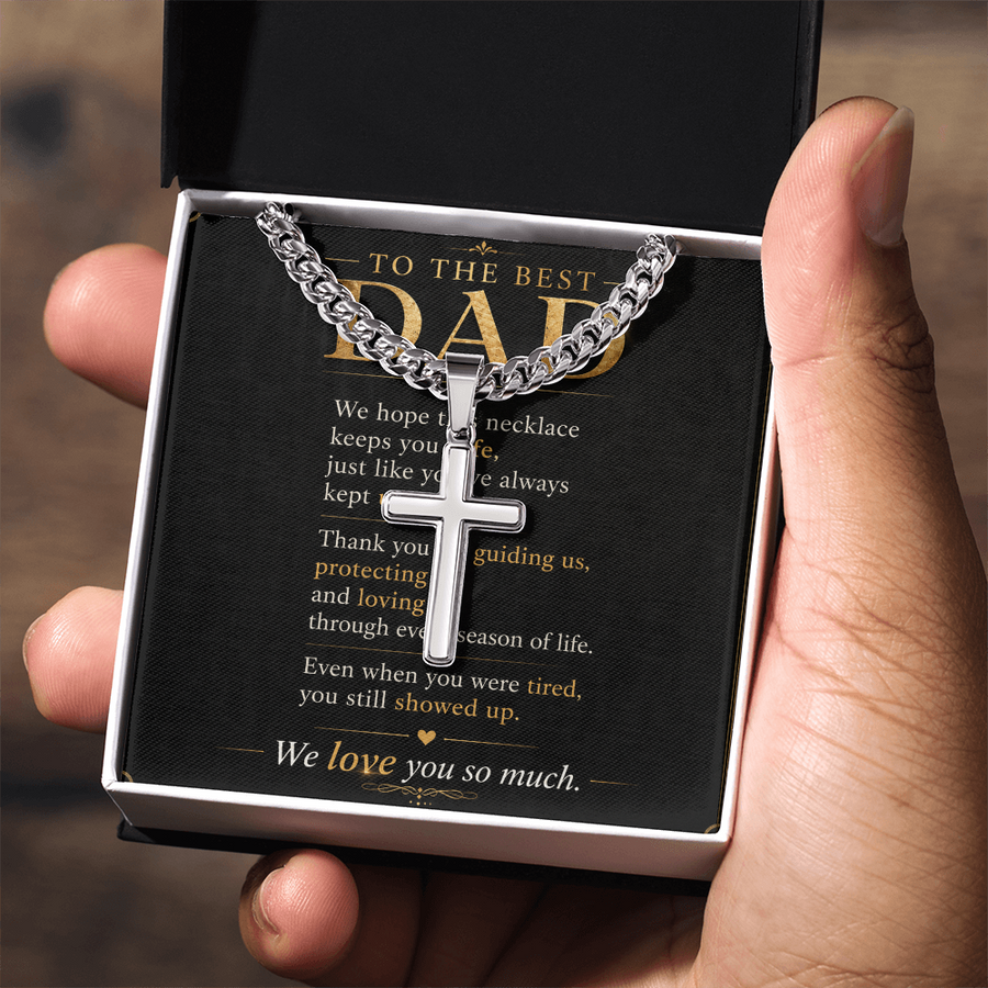 Please Protect Dad — Cross Necklace