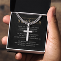 To My Wonderful Brother - Personalized Cross Necklace