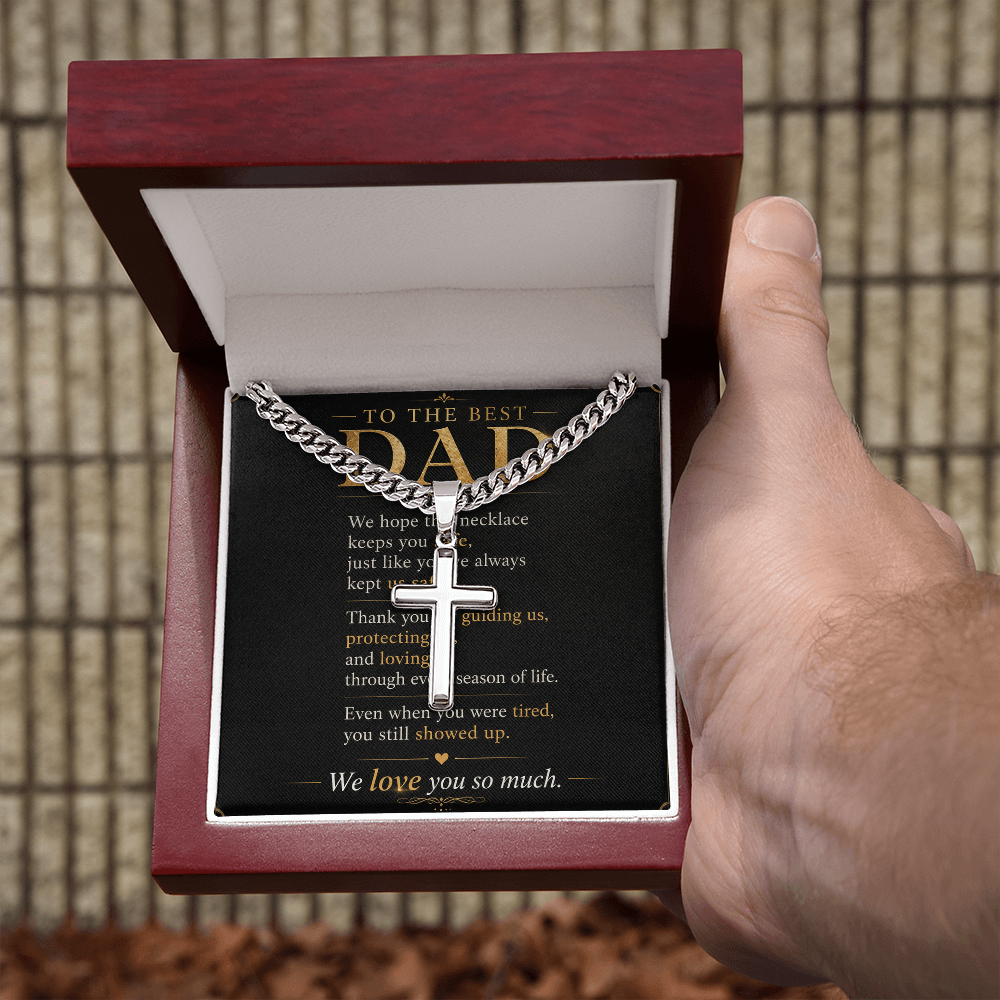 Please Protect Dad — Cross Necklace