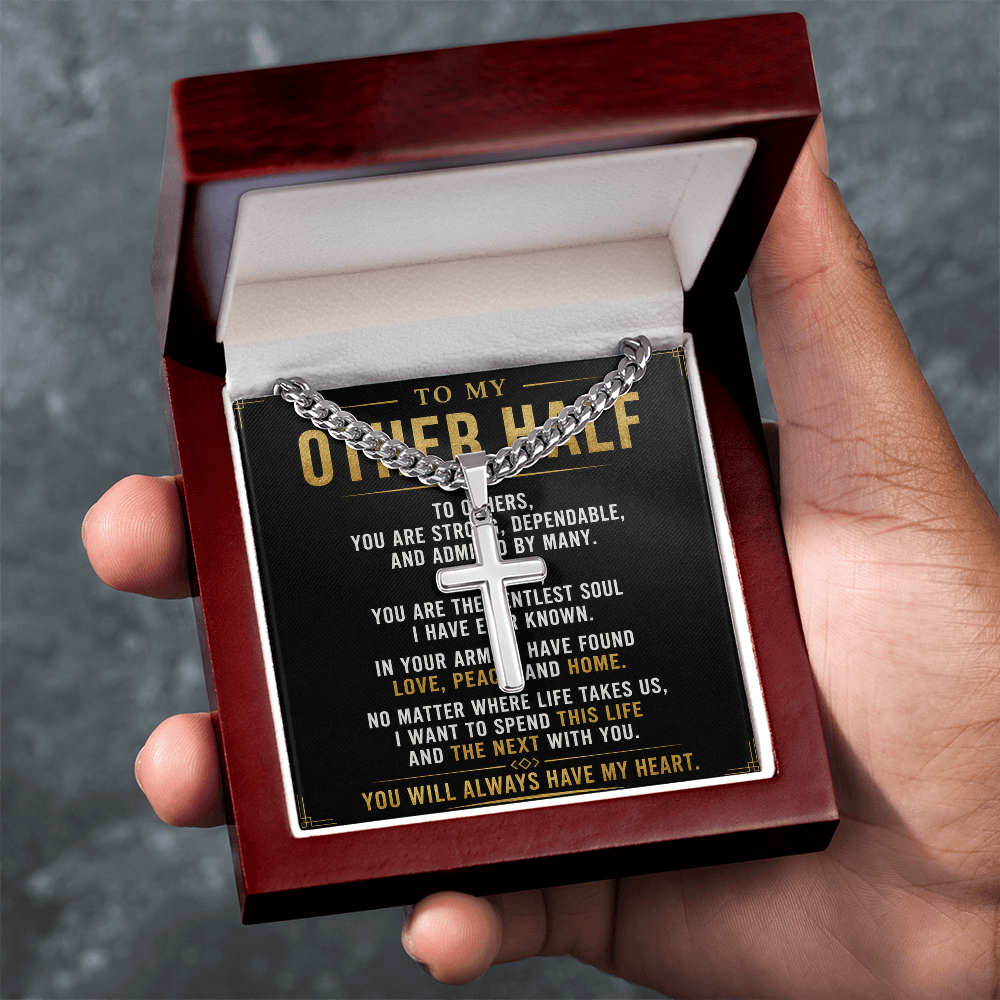 To My Other Half — Cross Necklace