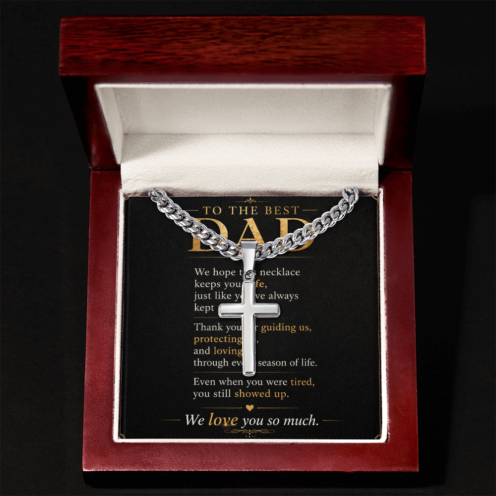 Please Protect Dad — Cross Necklace