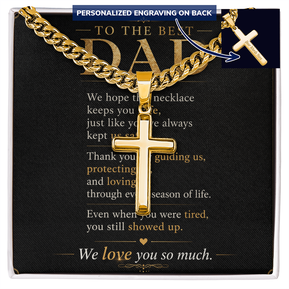 Please Protect Dad — Cross Necklace