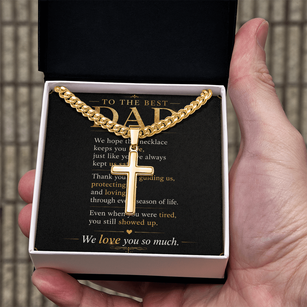 Please Protect Dad — Cross Necklace