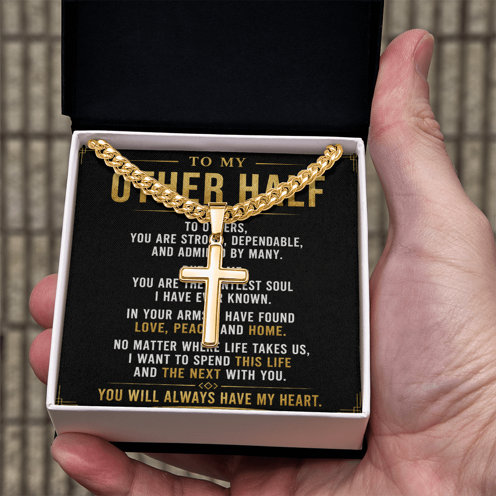 To My Other Half — Cross Necklace