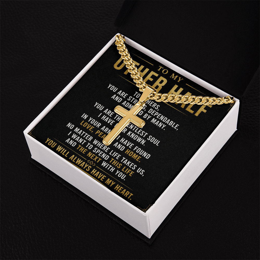 To My Other Half — Cross Necklace